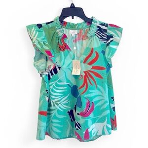 Women’s Mudpie Becky Flutter Sleeve Top Sz S